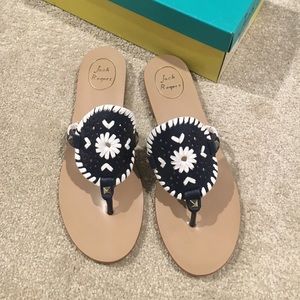 NWT Jack Rogers Georgica midnight navy/white